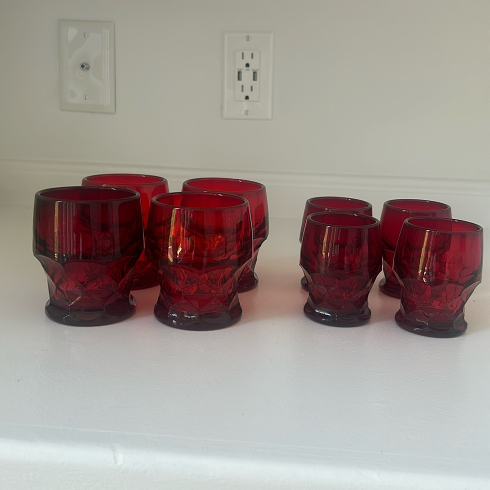 Vintage honeycomb glassware - Picture 2 of 5